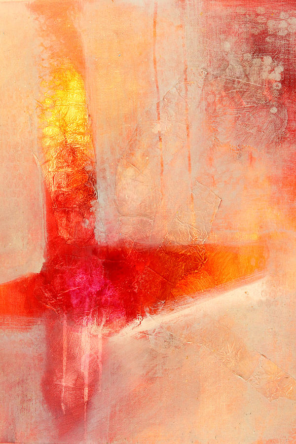 Abstract Painting - Glow 2 Abstract Art by Nancy Merkle