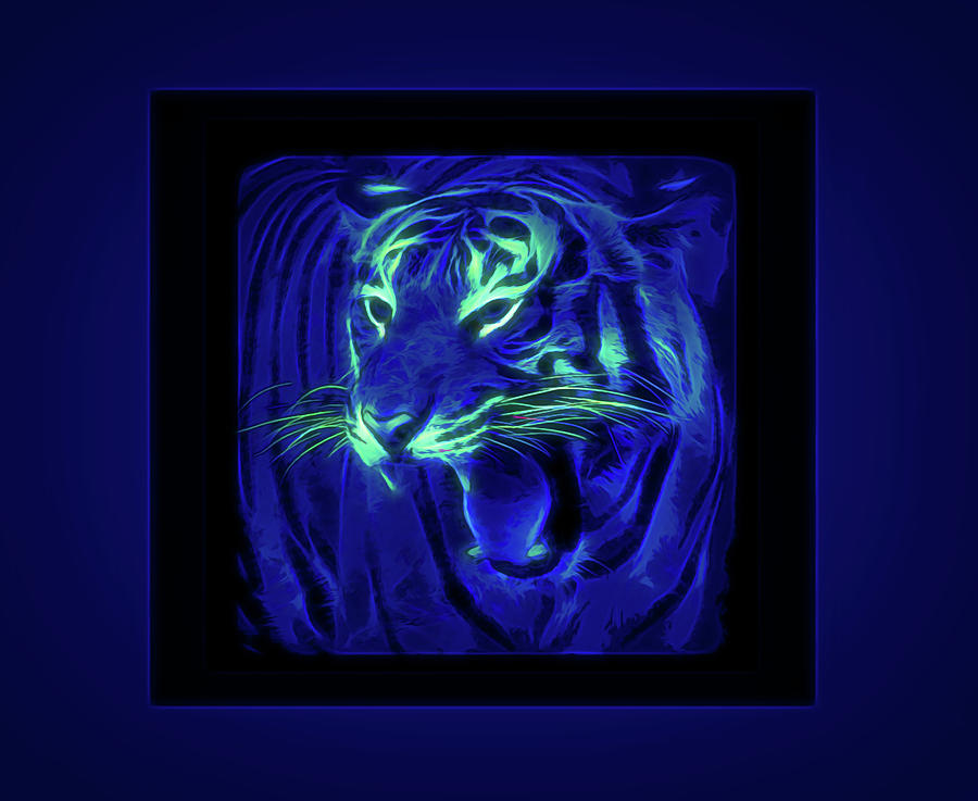 Glow in the Dark Portrait of a Tiger Photograph by Aimee L Maher ALM GALLERY