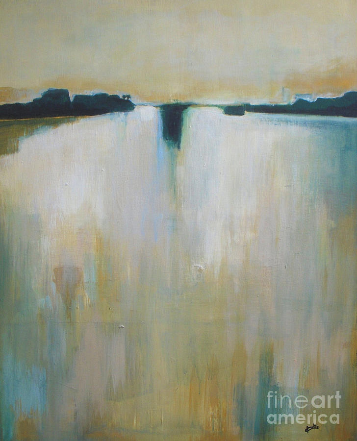 Abstract Painting - Glow in the Lake by Vesna Antic