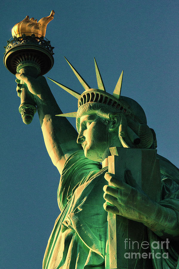 Glow of Statue of Liberty Photograph by Chuck Kuhn | Fine Art America