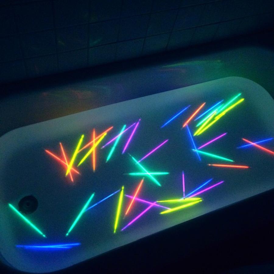 Glow Stick Bath Because Why Not Photograph by Lauren Briggins