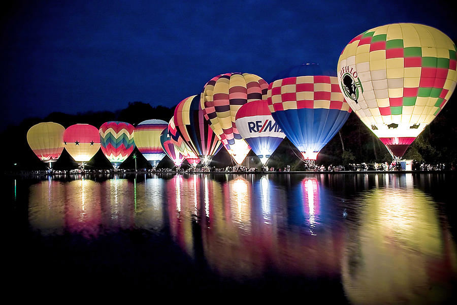 Glowing Balloons Photograph by Keith Allen