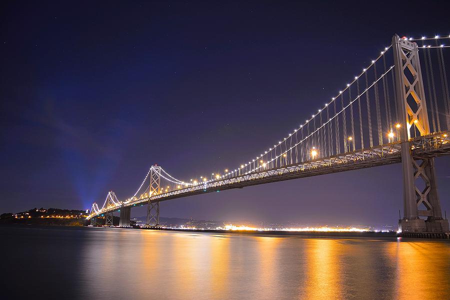 Glowing Bay Bridge Photograph