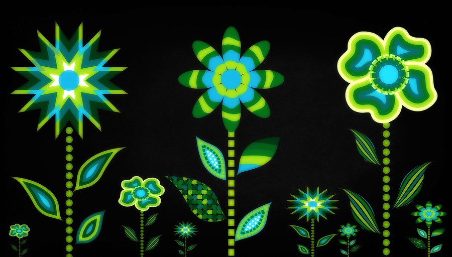 Glowing Garden 1 Digital Art