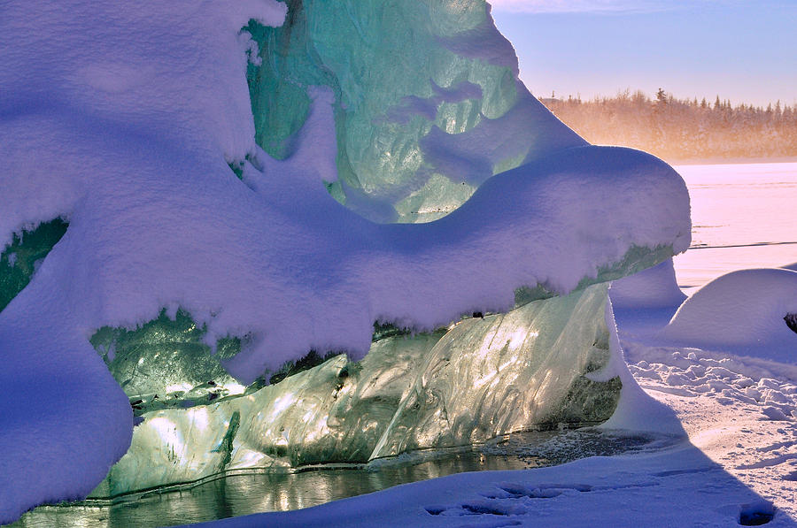 Glowing Iceberg - Mendenhall Glacier Photograph by Cathy Mahnke