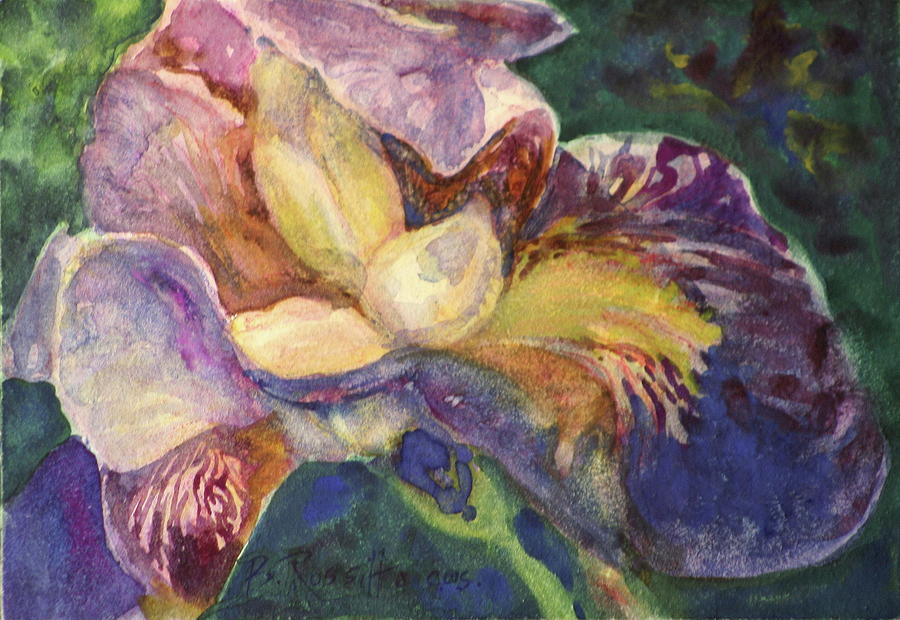 Glowing Iris Painting by B Rossitto