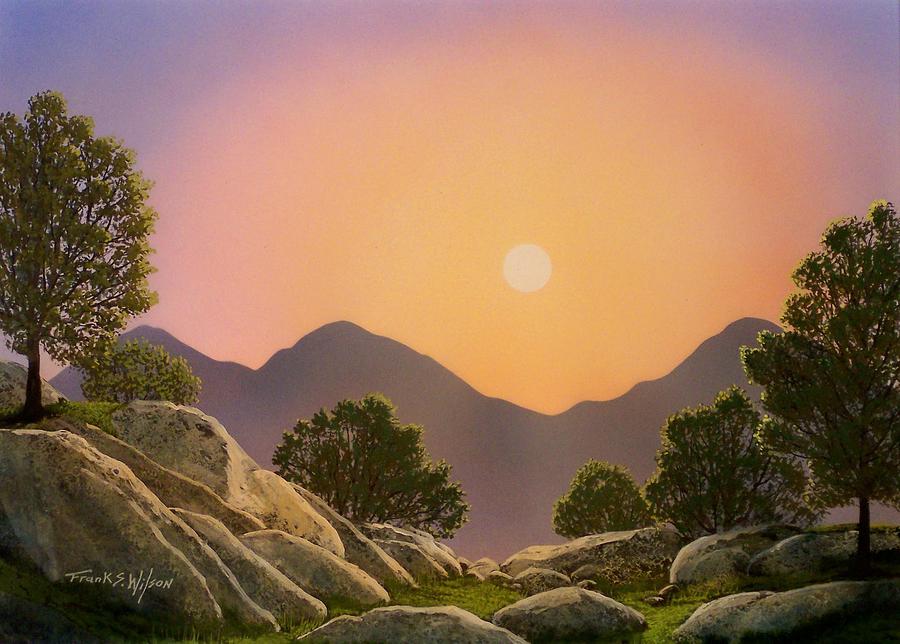 Glowing Landscape Painting by Frank Wilson