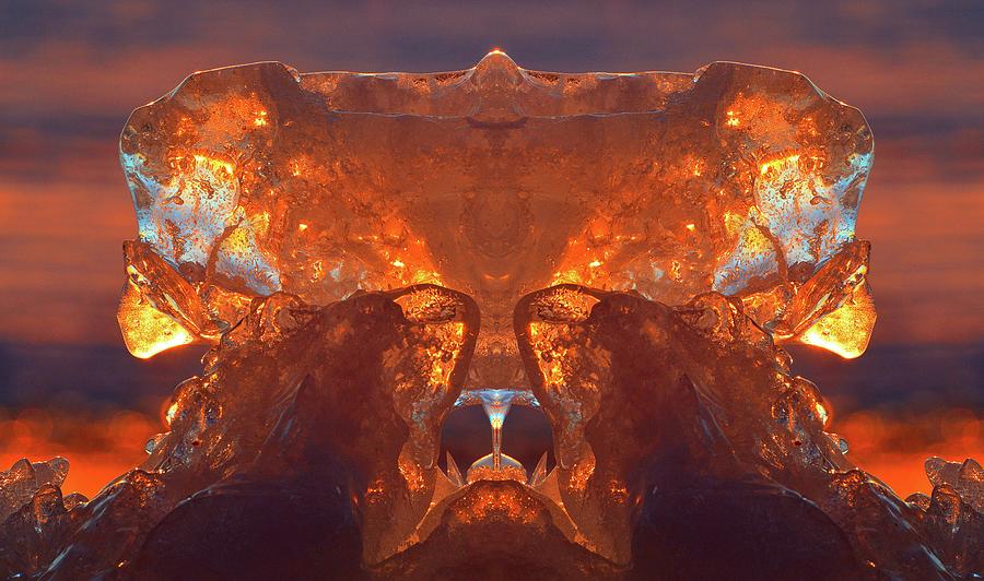 Glowing Light In The Ice Two  Digital Art by Lyle Crump