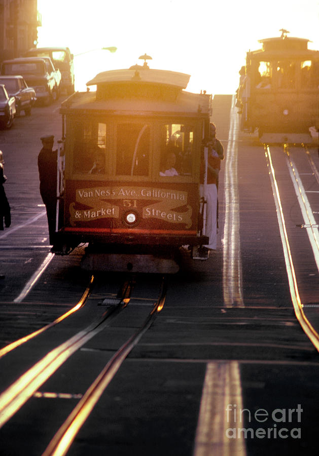 Glowing Magical Cable Cars on Nob Hill Photograph by Wernher Krutein