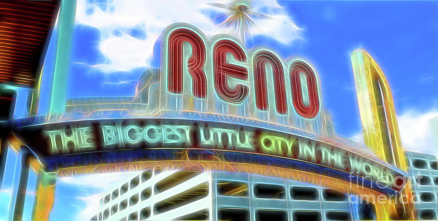 Glowing Reno Sign Photograph by Joe Lach