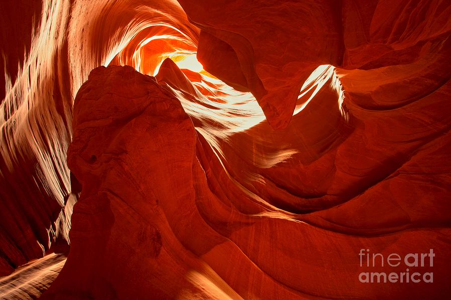 Desert Landscape Photograph - Glowing Sandstone Ledges by Adam Jewell