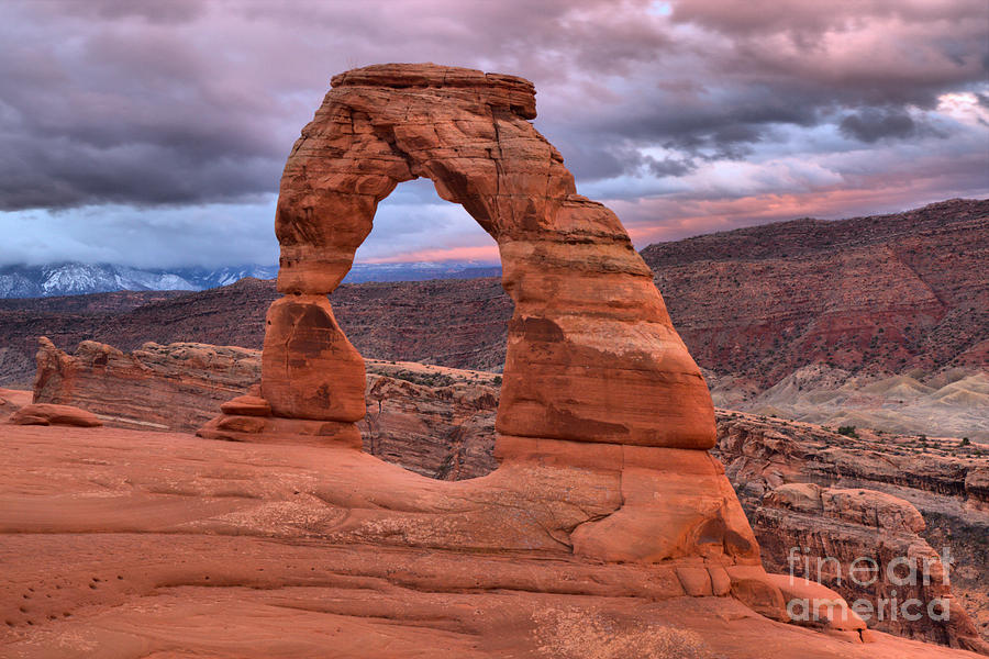 Glowing Skies Over Delicate Arch Photograph by Adam Jewell