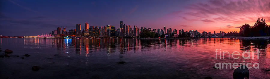 Glowing Vancouver Photograph by JR Photography
