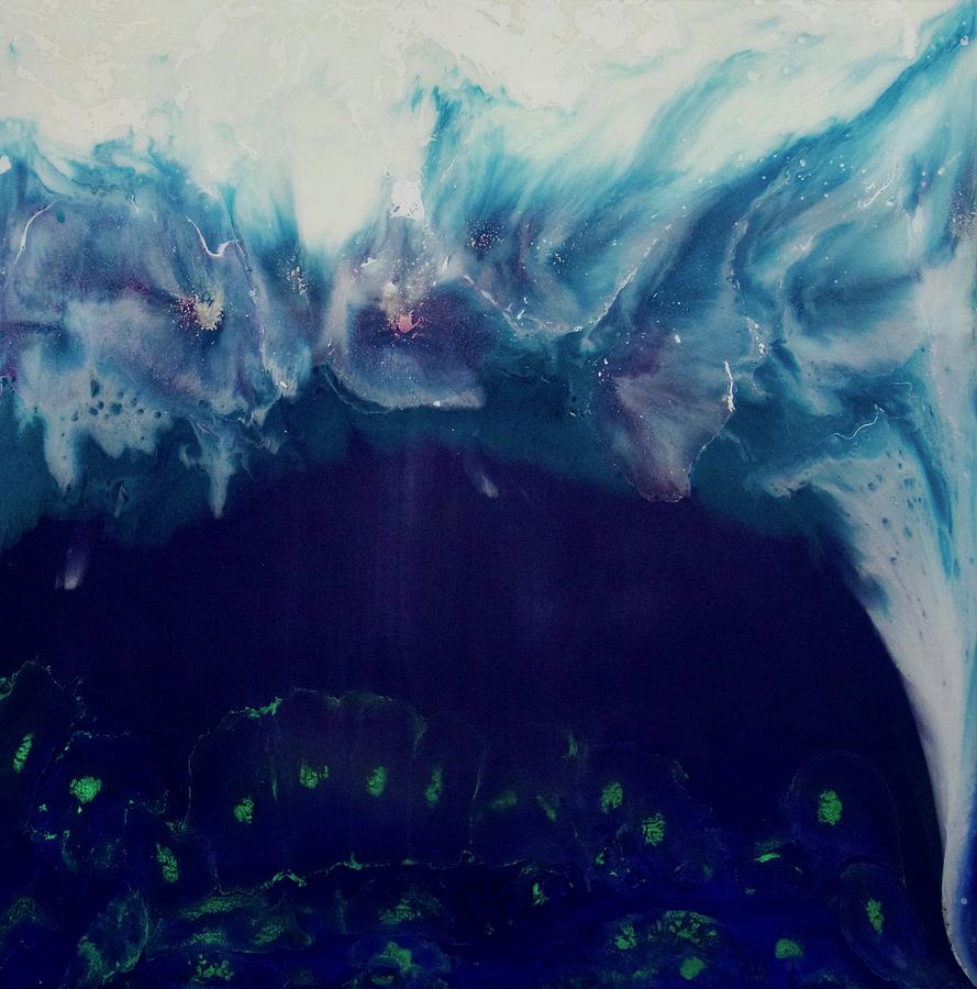 Globe Painting - Glowing Waters 2 by Kristen Kutay