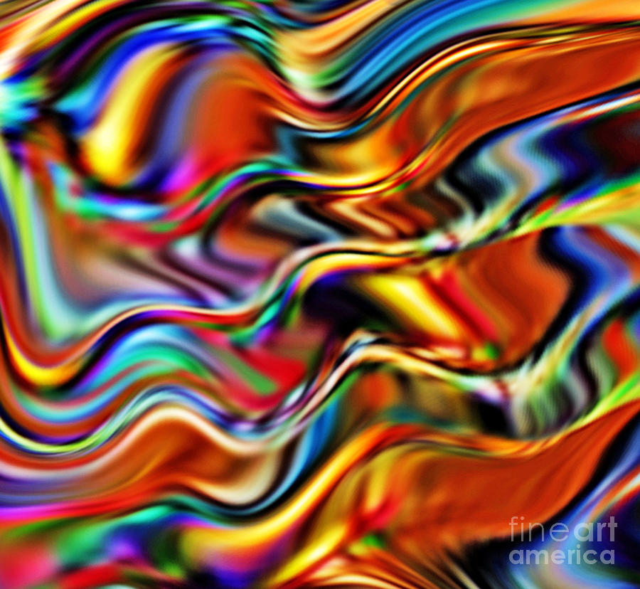 Glowing Wave Digital Art by Jim Fitzpatrick