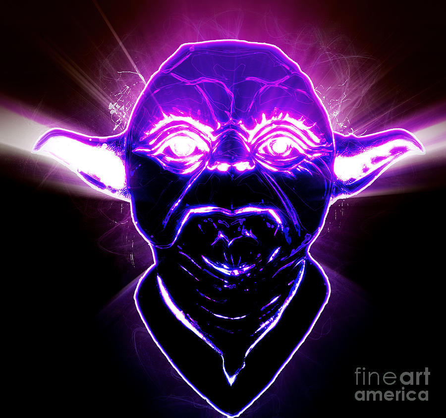 Glowing Yoda Photograph by Humorous Quotes