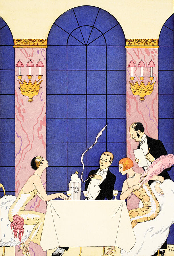 Georges Barbier Painting - Gluttony by Georges Barbier