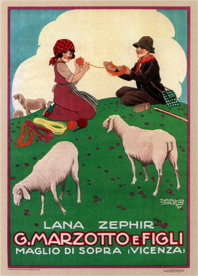 G.Marzotto E Figli - Vicenza, Italy - Vintage Advertising Poster Mixed Media by Studio Grafiikka