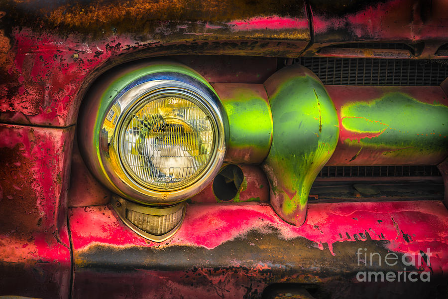 GMC 350 Truck Grill and Headlight Photograph by Jerry Fornarotto