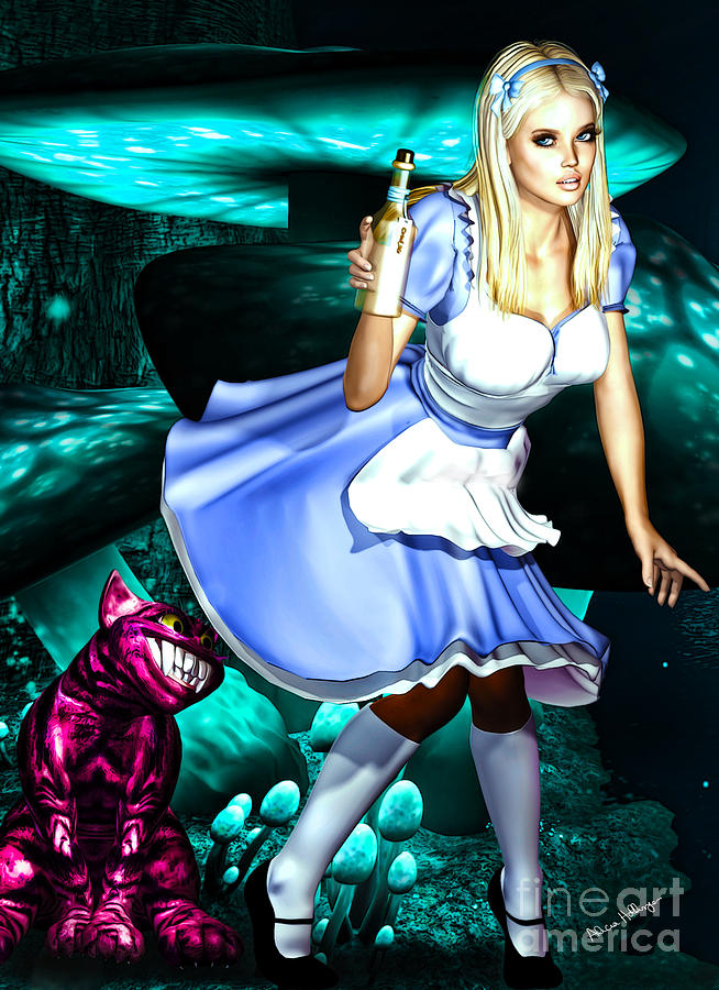 Fantasy Digital Art - Go Ask Alice by Alicia Hollinger