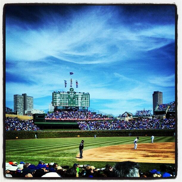 Chicago Photograph - Go Cubs by Alberto Chavez