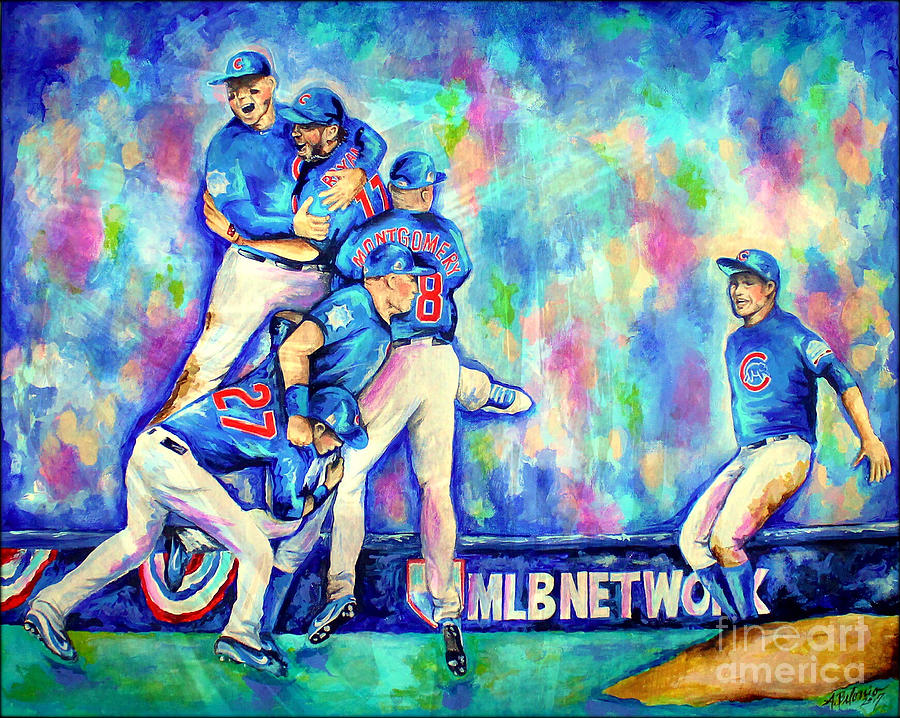 Chicago Cubs Painting - Go Cubs Go by Amy Belonio
