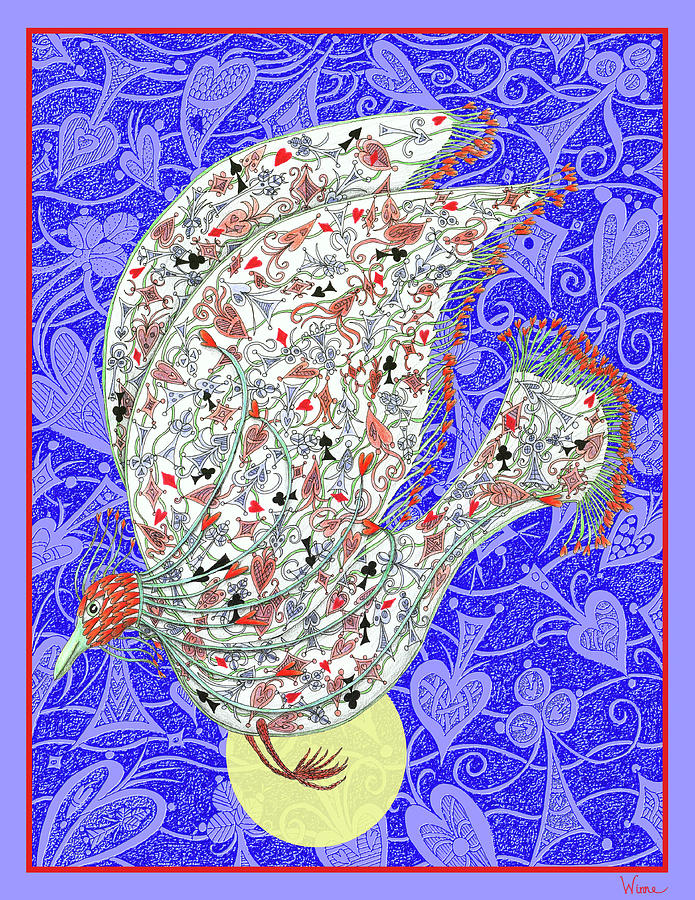 Fantasy Digital Art - Go Fish, the Exotic Bird by Lise Winne