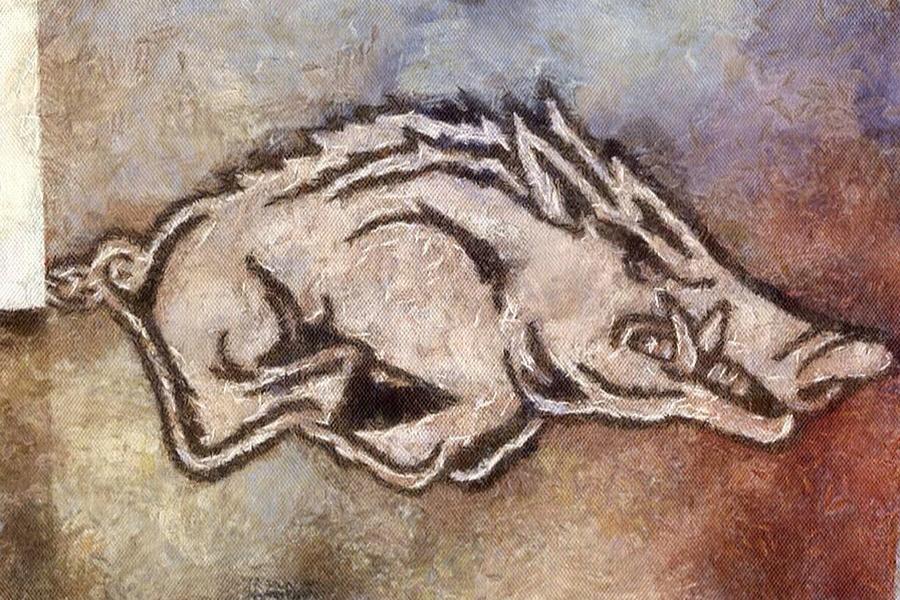 Go Hogs Painting - Go Hogs Go  by Dawn Bearden