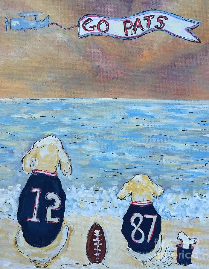 Go Pats  Painting by Jacqui Hawk