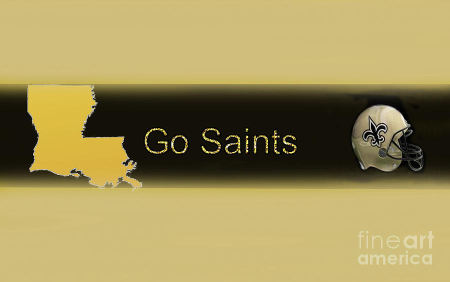Go Saints Digital Art by Steven Parker