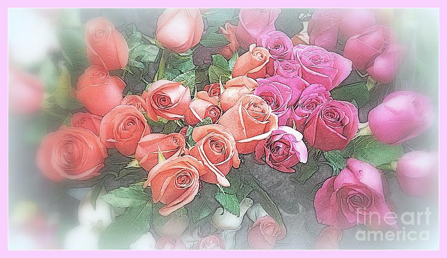 Go Softly in Roses Photograph by Miriam Danar