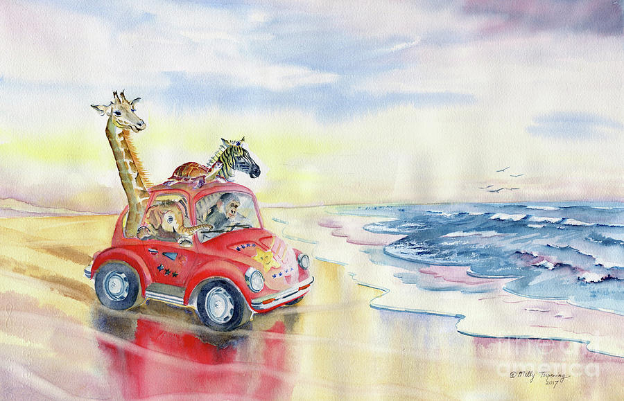 Wildlife Painting - Go To The Beach by Melly Terpening
