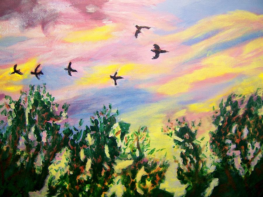 Bird Painting - Go Your Own Way by Ann Whitfield