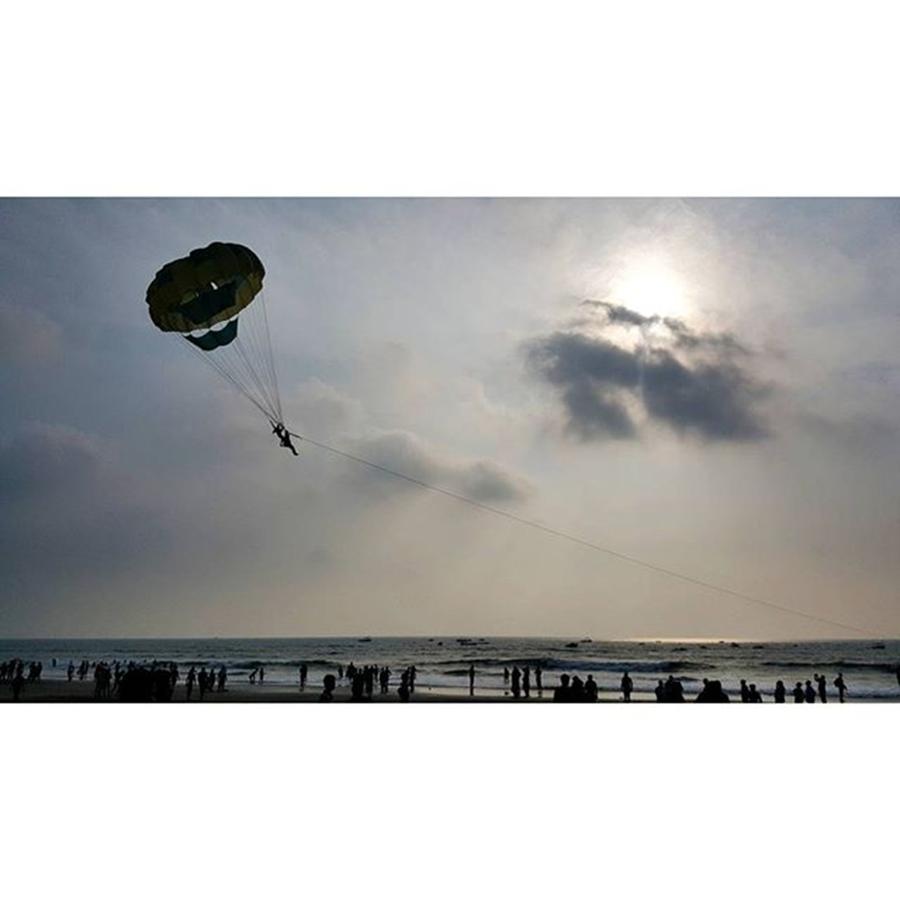 Nature Photograph - #goa #beach #paragliding #paraglider by Nawaabi Prince