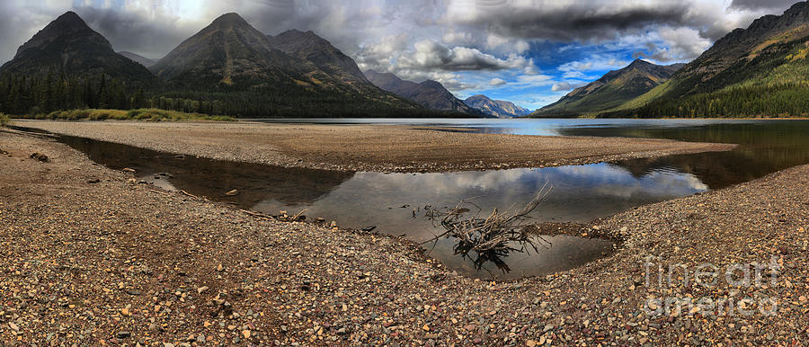 Glacier National Park Photograph - Goat Haunt Tide Pool Reflections by Adam Jewell