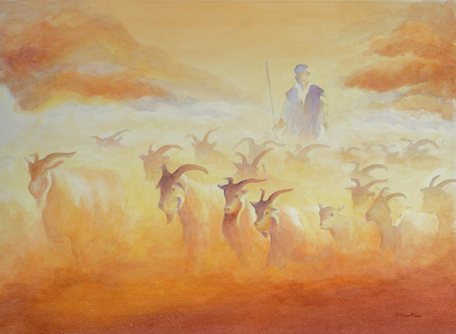 Goat Herder Painting by George Harth