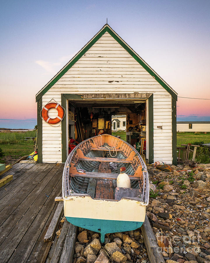 Boat Photograph - Goat Island Boathouse by Benjamin Williamson