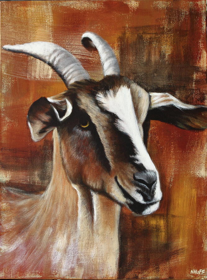 Goat Painting by Natalia Huff