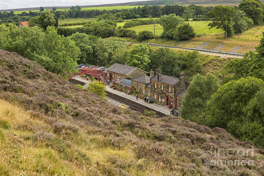 Goathland railway station seen from up the moors Photograph by Patricia Hofmeester