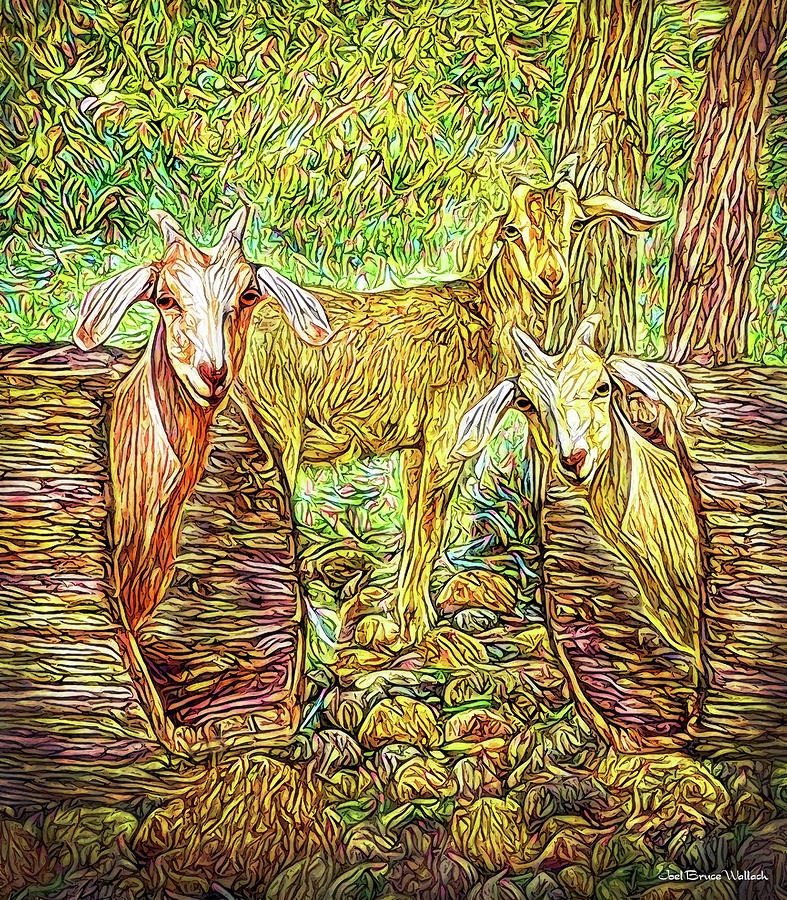 Goats Just Want To Have Fun Digital Art by Joel Bruce Wallach