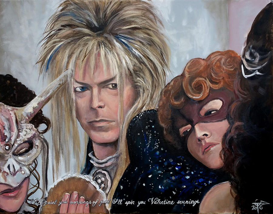 David Bowie Painting - Goblin King - Ball Room by Tom Carlton