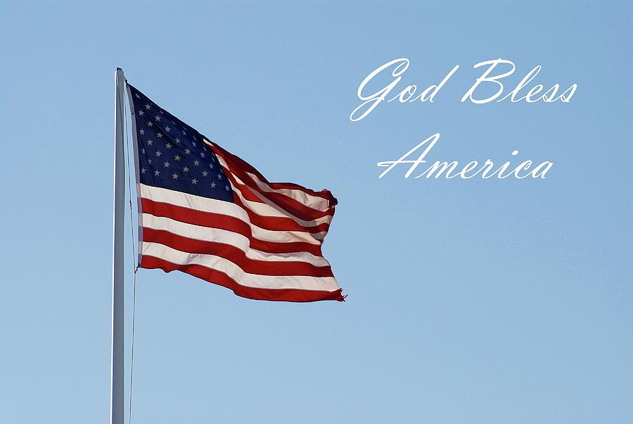 American Flag Photograph - God Bless America by Angie Tirado.