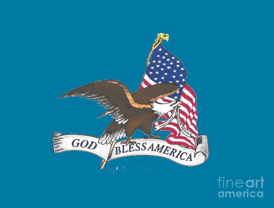 God Bless America  Painting by Herb Strobino