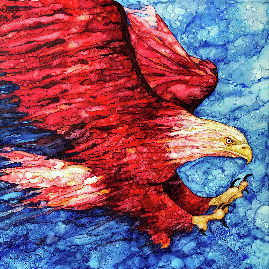 Eagle Painting - God Bless America by Jennifer Allison