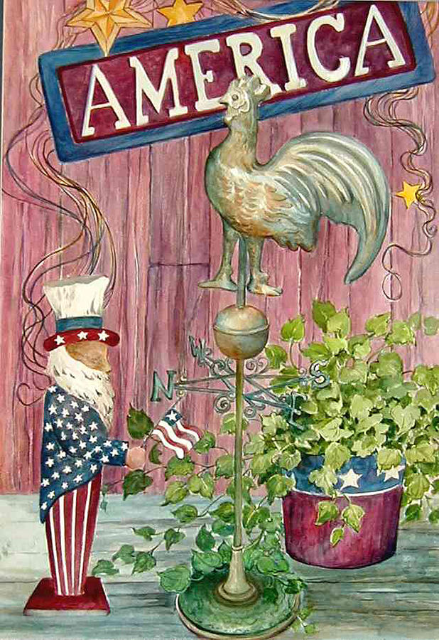 God Bless America Painting by Lois Mountz
