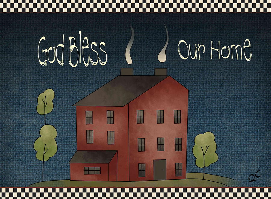 god-bless-our-home-primitive-painting-by-quaker-crafts-fine-art-america