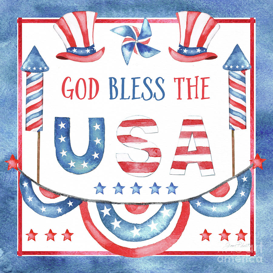 God Bless The USA 1 Painting by Jean Plout