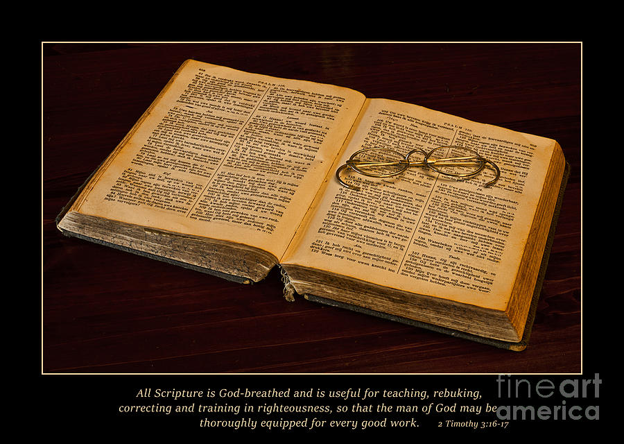 God-breathed Scripture Photograph by Priscilla Burgers