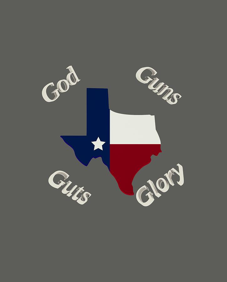God Guns Guts Glory Digital Art by James Smullins