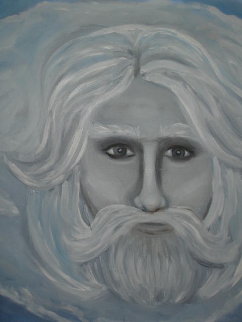 God Painting - God in the Clouds by Linda Mungerson